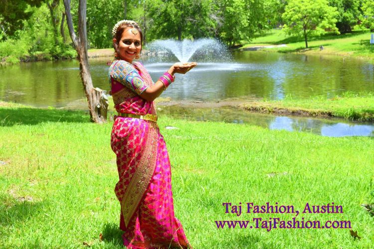 Beautiful hand loom Sarees of Telangana in Taj Fashion, Austin